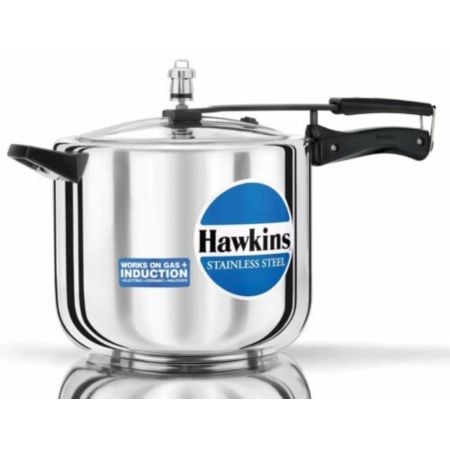 Hawkins Stainless Steel 10L Inner Lid Pressure Cooker Induction Compatible, 10 Liter