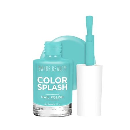 Swiss Beauty Color Splash Nail Polish with Glossy Gel Finish | Non-Chipping, Quick drying, Long-Lasting Nail paint | Shade- 16, 15ml