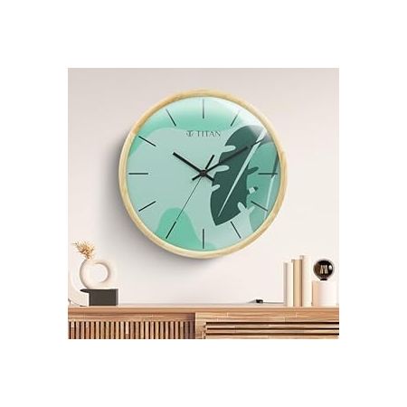 Titan Contemporary Tropical Medium Size Timepieces - Lush Green - 32 cm x 32 cm