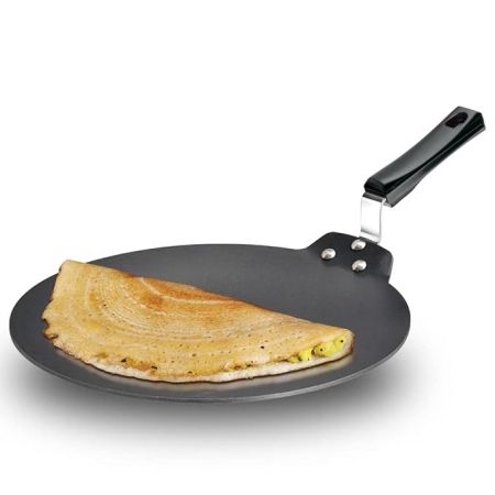 Hawkins Futura Nonstick Dosa Tava, Diameter 28 cm, Thickness 4.88 mm, Black (NDT28)