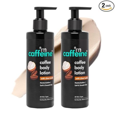 mCaffeine Coffee Body Lotion Value Pack of 2 | Non-Greasy Lightweight Body Moisturizer for Women & Men | Body Lotion for Dry, Normal & Oily Skin (500ml)