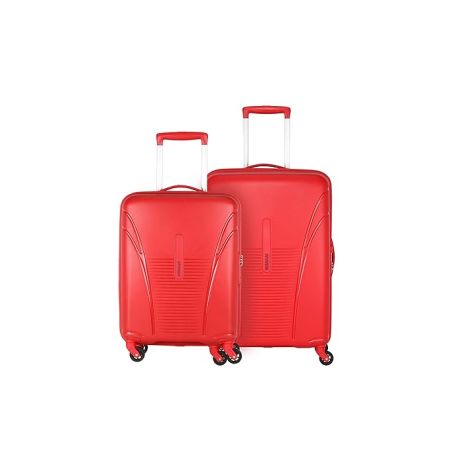American Tourister IVY Spinner Polypropylene (PP) 2 Pc Set Red Hard Luggage with TSA Lock Small & Medium Sets (55Cm + 68 Cm)