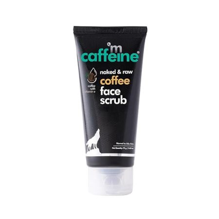 mCaffeine Coffee Tan Removal Face Scrub (75gm) | Exfoliate Scrub | Blackhead Remover, Whitehead Remover, Dead Skin Remover, Detan Pack I Caffeine & Walnut Scrub for Face | Face Scrub For Women and Men