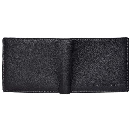 URBAN FOREST Stan Black Minimalist Leather Wallet for Men