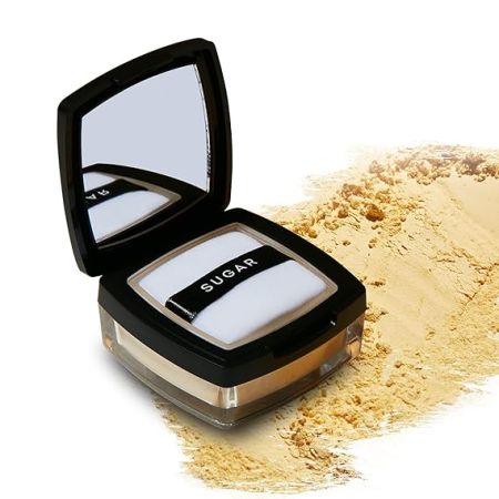 SUGAR Cosmetics All Set To Go Banana Powder | Setting Powder for Mattified Skin | Oil-Controlling & Smooth Application | 7gm