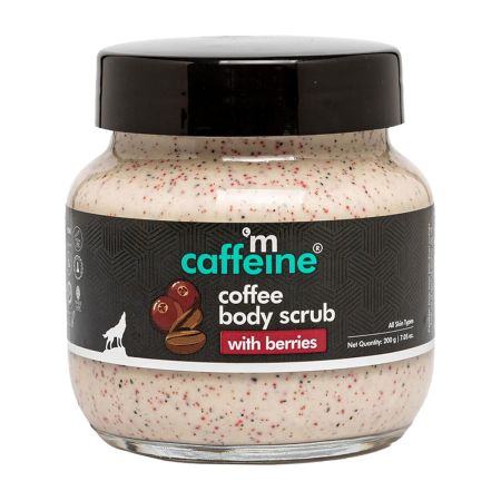 mCaffeine Berries & Coffee Body Scrub for Tan Removal | Creamy Body Scrub for Dry Skin | Exfoliating Scrub for Body for Women & Men - 200gm