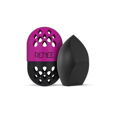 RENEE Master Blender 1Pc, 3-cut Saves Up to 60% Makeup | For Effortless Application of Dry & Wet Makeup | Comes With Airy & Travel-Friendly Silicone Case | For All Makeup Formulations | Cruelty-Free