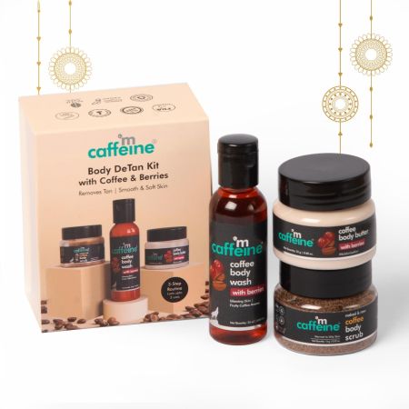 mCaffeine Body Care Gift Set with Berries Body Wash, Body Scrub & Body Butter | Gift Set for Men & Women | Gift Box with 3 Travel Sized Premium Bestsellers | Ideal for Corporate Gifting & All Occasions