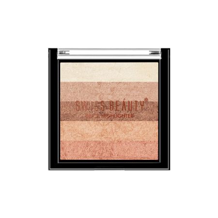 Swiss Beauty Brick Highlighter | Highly-Pigmented Powder Highlighter + Bronzer With Easy-To-Blend Formula | Shade- 4, 7G |
