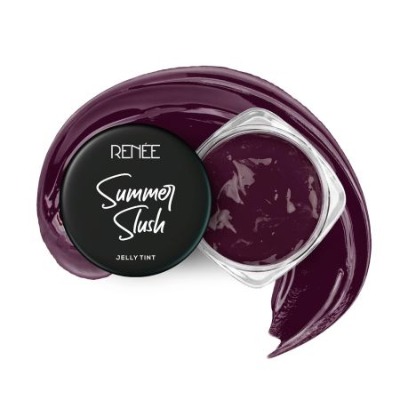 RENEE Summer Slush Jelly Tint For Lips & Cheeks with 98% Natural Fruit Extracts, Keeps Lips Soft & Moisturized, 100% Vegan, Tempting Grape 13gm