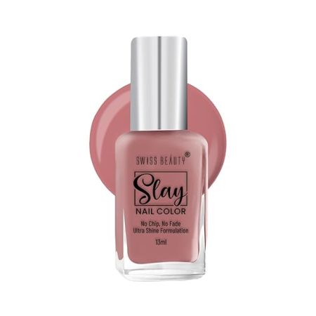 Swiss Beauty Slay Nail Color | Glossy Finish, Long Lasting Nail Paint| Chip resistant, Quick drying Nail Polish | Shade- Call Me Rich, 25Ml