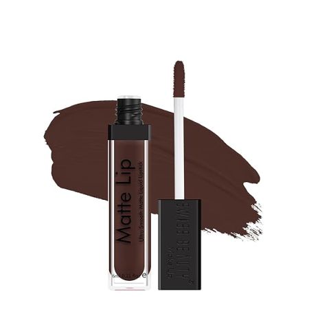 Swiss Beauty Ultra Smooth Matte Lip Liquid Lipstick, Smooth Lip Color, Weightless Finish, Silky Matte Finish, Shade- Coffee, 6ml