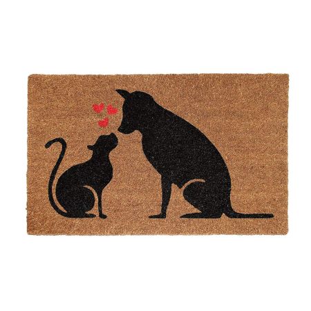 Onlymat Natural Coir Art Printed Doormat - 29.25" x 17.55", Black and Brown (TP 12409)