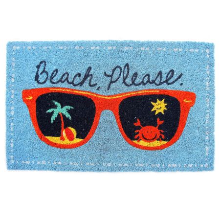 Onlymat Natural Coir Art Printed Doormat - 29.53" x 17.73", Multi-Color (TP 12387)