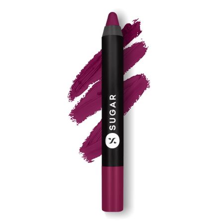 SUGAR Cosmetics Matte As Hell Crayon Lipstick with Sharpner | Smudgeproof | Lasts Upto 8+ Hrs | 2.8gm - 12 Baby Houseman