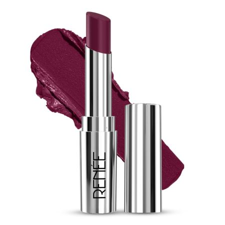 RENEE Crush Glossy Lipstick Cariño 4gm, Non-drying, Highly Pigmented, Intense Moisturizing, Soft Texture, Lightweight, One Swipe Formula | Enriched With Jojoba Oil, Cocoa & Shea Butter