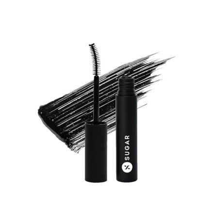 SUGAR Cosmetics Uptown Curl Lengthening Mascara | Lasts Upto 8 hrs | Lightweight and Smudgeproof With Lash Growth Formula - 01 Black Beauty - 5ml