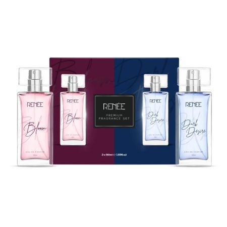 RENEE Eau De Parfum Premium Fragrance Combo Set For Women Bloom 50ml & Dark Desire 50ml| Premium Long Lasting Luxury Perfume| Scent for All Occasions