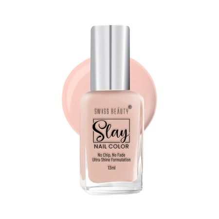 Swiss Beauty Slay Nail Color | Glossy Finish, Long Lasting Nail Paint| Chip resistant, Quick drying Nail Polish | Shade- French Toast, 25Ml