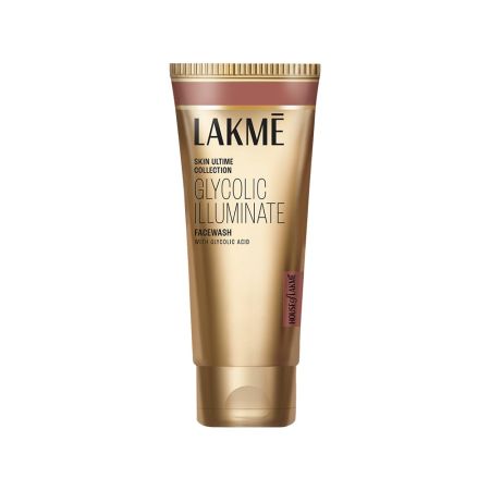 Lakme Glycolic Illuminate Facewash with Glycolic Acid | Glycolic Acid Face Wash for Exfoliating Dull Skin | Gentle Cleanser for Glowing Skin 100gm