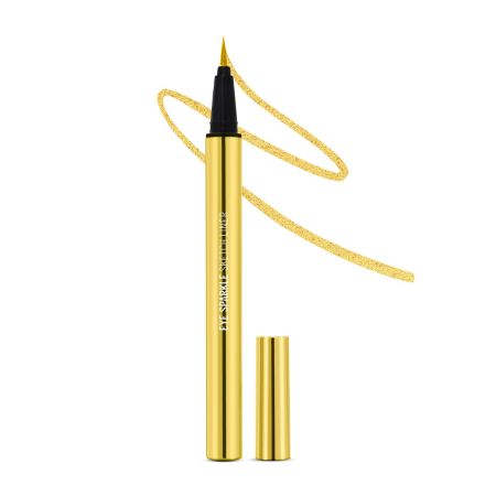 SWISS BEAUTY Eye Glittery Sparkle Sketch liner pencil Smudge-proof, Waterproof eye makeup with Glittery effect | Precision application| Quick dry | Shade- Charming Gold,0.6g