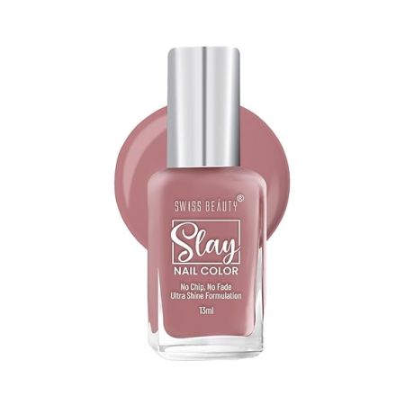 Swiss Beauty Slay Nail Color | Glossy Finish, Long Lasting Nail Paint| Chip resistant, Quick drying Nail Polish | Shade- Gaze Star, 25Ml