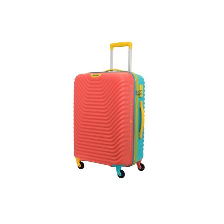 American Tourister Polypropylene (PP) Amt Splash Sp66Cm Multi Color Carry-On Luggage Hard Shell 4 Spinner Wheel Luggage with Tie Down Strap & Complete Lining, H-66 Centimeters