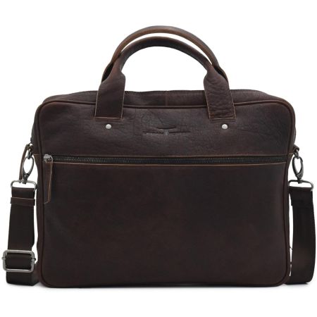 URBAN FOREST Harold Leather 7 Ltrs Dark Brown laptop Bag