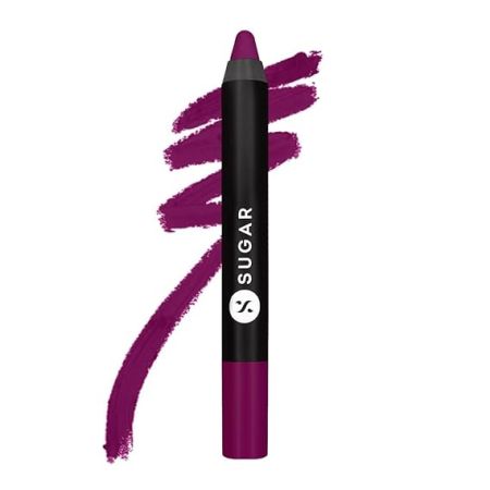 SUGAR Cosmetics Matte As Hell Crayon Lipstick with Sharpner | Smudgeproof | Lasts Upto 8+ Hrs | 2.8gm - 12 Baby Houseman