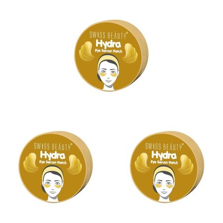 Swiss Beauty Hydra Anti Wrinkle Eye Serum Patch| Treats Dark Circles, Fine Lines And Wrinkles | Enriched With Collagen And Aloe Vera Extract | Shade -Gold, 60 Pcs