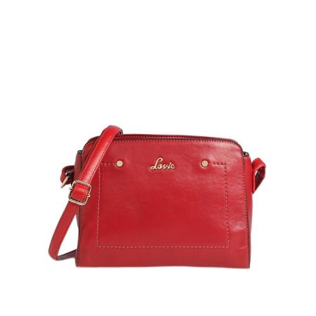 Lavie Women's Jeffrey Deco Stitch Sling Bag Red Ladies Purse Handbag