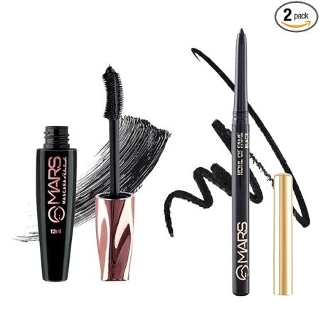 MARS Ultra Curl Long lasting Fabulash Mascara (12ml) MARS Ultra Curl Fabulash Mascara and MARS Kohl Of Fame Upto 12 Hours Stay Kajal (0.35 gm)