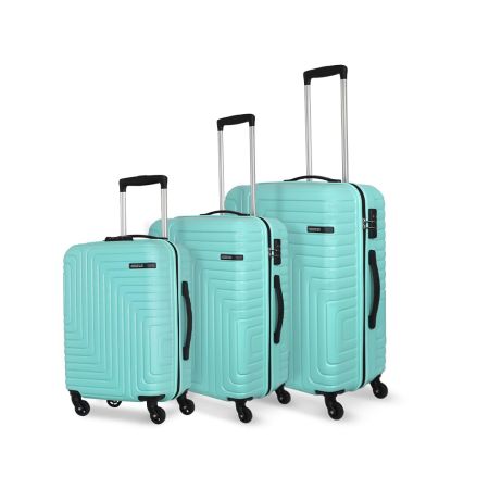 American Tourister Ivy Nxt 79Cm Large Hardside Polycarbonate Check-in 4 Spinner Wheels Suitcase with Multi-Stage Telescopic Trolley and Mounted TSA Lock for Women & Men - Pale Turq