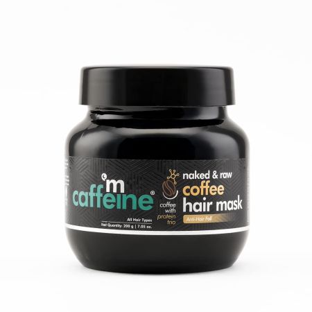 mCaffeine Anti Hair Fall Hair Mask for Dry & Frizzy Hair | For Curly Hair & Straight Hair | WIth Coffee, Proteins & Pro Vitamin B5 | SLS & Paraben Free - 200gm