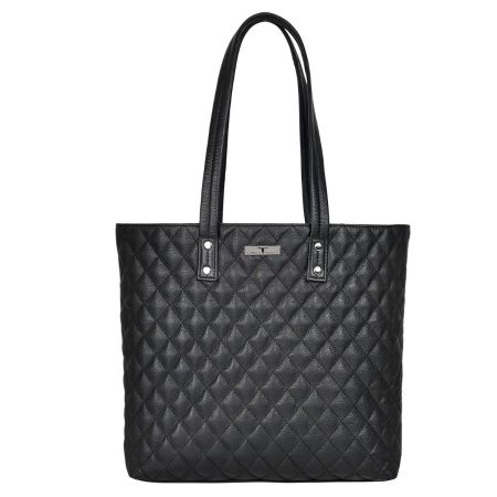 URBAN FOREST Nancy Black Quilted Leather Handbag for Women