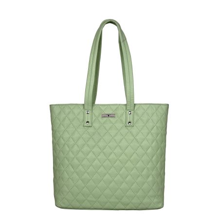 URBAN FOREST Nancy Mint Green Quilted Leather Handbag for Women