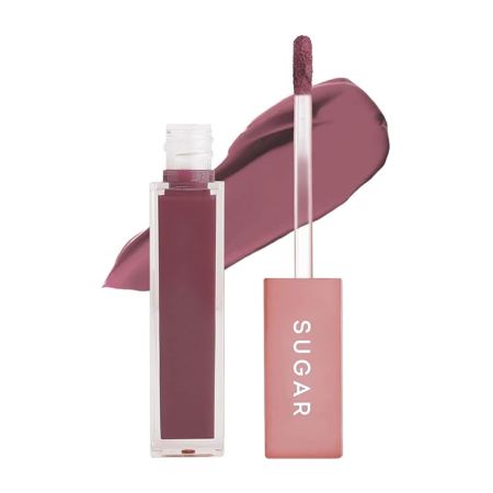 SUGAR Cosmetics Mettle Liquid Lipstick for Women | Highly Pigmented | Transferproof & Long Lasting | 7ml - 03 Estella (Neutral Pinky Brown)