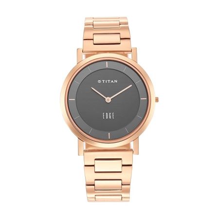 Titan Edge Gray Dial Quartz Stainless Steel Strap Watch for Men-NS1595WM01/NT1595WM01