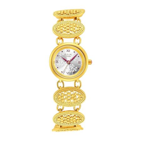 Titan Raga X Masaba Silver Dial Analog Steel and Metal Strap Watch for Women-NS95172YM01/NT95172YM01