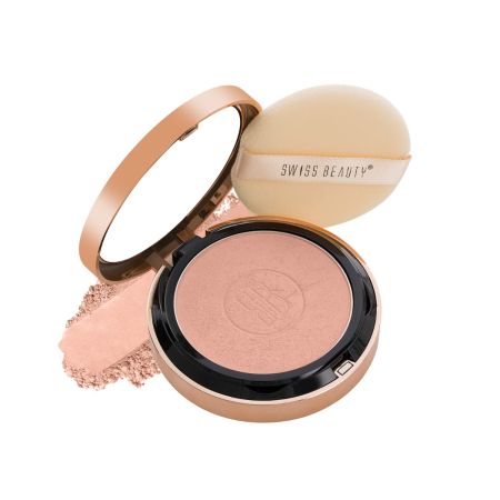 Swiss Beauty Silky & Smooth Oil Control Powder, Face MakeUp, Shade- Nude Beige, 6.5g