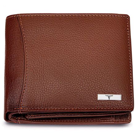 URBAN FOREST Oliver Redwood Leather Wallet for Men - Packed in Premium Wooden Box for Festive Gifting