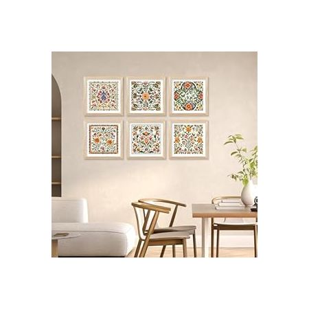 kotart Premium Digital Madhubani Art Paintings with Frame for Home Decor - Traditional Indian Painting for Wall Decoration (10x10 inch, Painting 1)