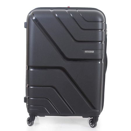 American Tourister Trolley Bag for Travel | Upland Spinner 79 Cms Polypropylene Hardsided Large Check-in Luggage Bag | Suitcase for Travel | Trolley Bag for Travelling, Black
