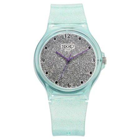 Zoop by Titan Glitter Quartz Analog Grey Dial Polyurethane Strap Watch for Kids-26030PP02W