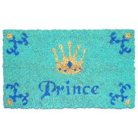Onlymat Natural Coir Prince Printed Anti-Slip Doormat for Indoor, Outdoor, Patio, Home, Weatherproof, Large and Thick (75cm x 45cm)