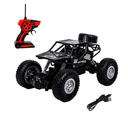 Cable World® Remote Control Rock Crawler, 5 Function High Speed 1:18 Rc Car Toys for Boys 2Wd Off Road Vehicle Toy Cars for Kids Monster Truck Rock Climbing Car Toy for Kids,(Black)