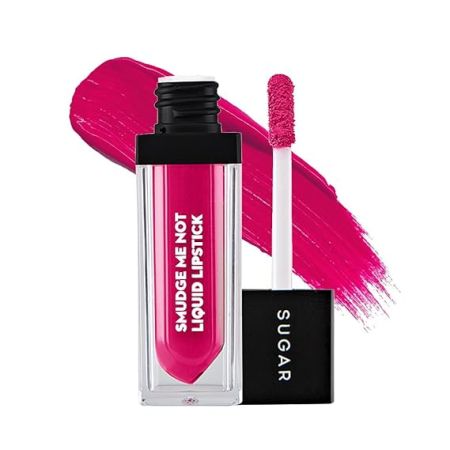 SUGAR Cosmetics Smudge Me Not Matte Liquid Lipstick | Lasts Upto 12 hrs | Transferproof & Waterproof | 4.5ml - 07 Rethink Pink (Fuchsia)