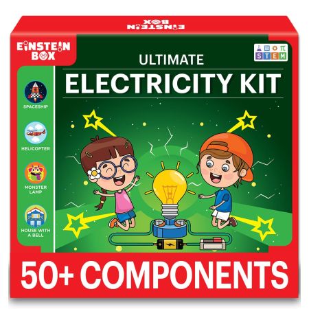 Einstein Box Ultimate Electricity Kit | Science Project Kit | Electronic Circuits | Toys for Kids Ages 7-14 Years |