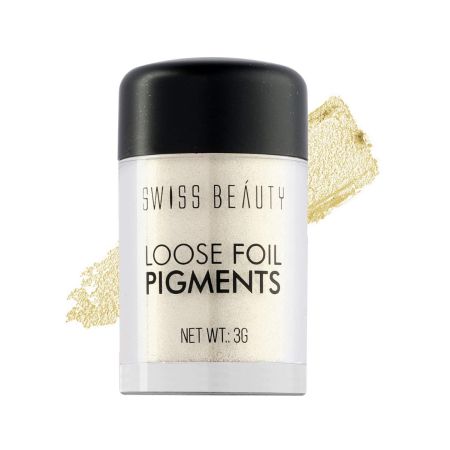 Swiss Beauty Loose Foil Pigments Eyeshadow, Eye Makeup, Shade-01, 3G