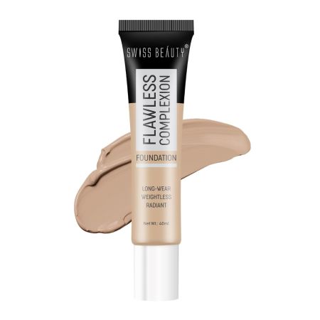 SWISS BEAUTY Pearl Illuminator Matte Full Coverage Foundation Cream For All Skin Types, Face Makeup, Shade- Nude Warm, 35Gm, Pack Of 1rm, 35Gm, Pack Of 1